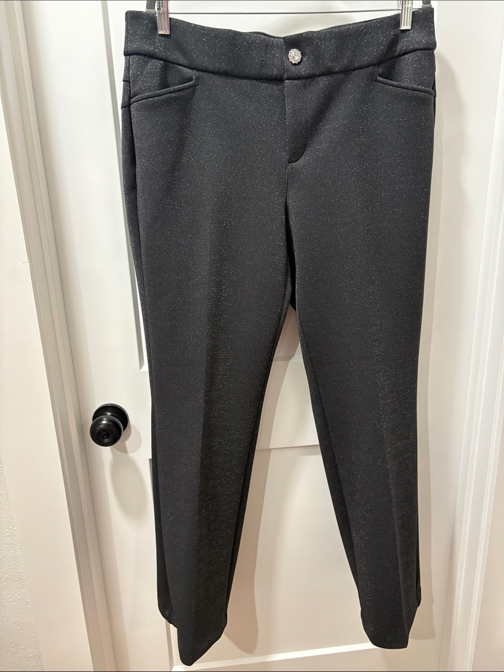 Black Women’s Dress Pants with Subtle Shimmer